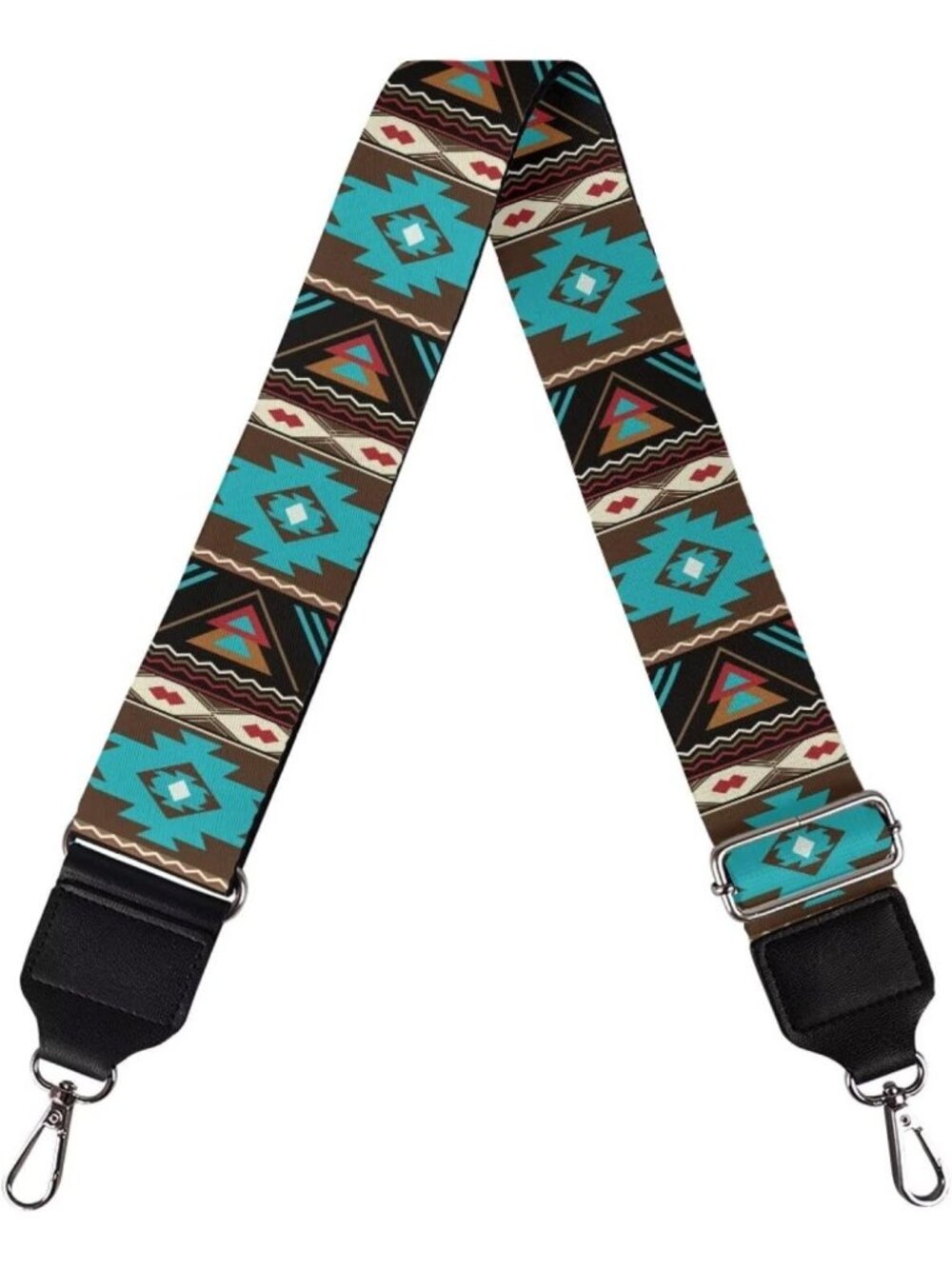 Boho Chic Aztec Crossbody Bag with Adjustable Strap, Southwestern Style Wallet